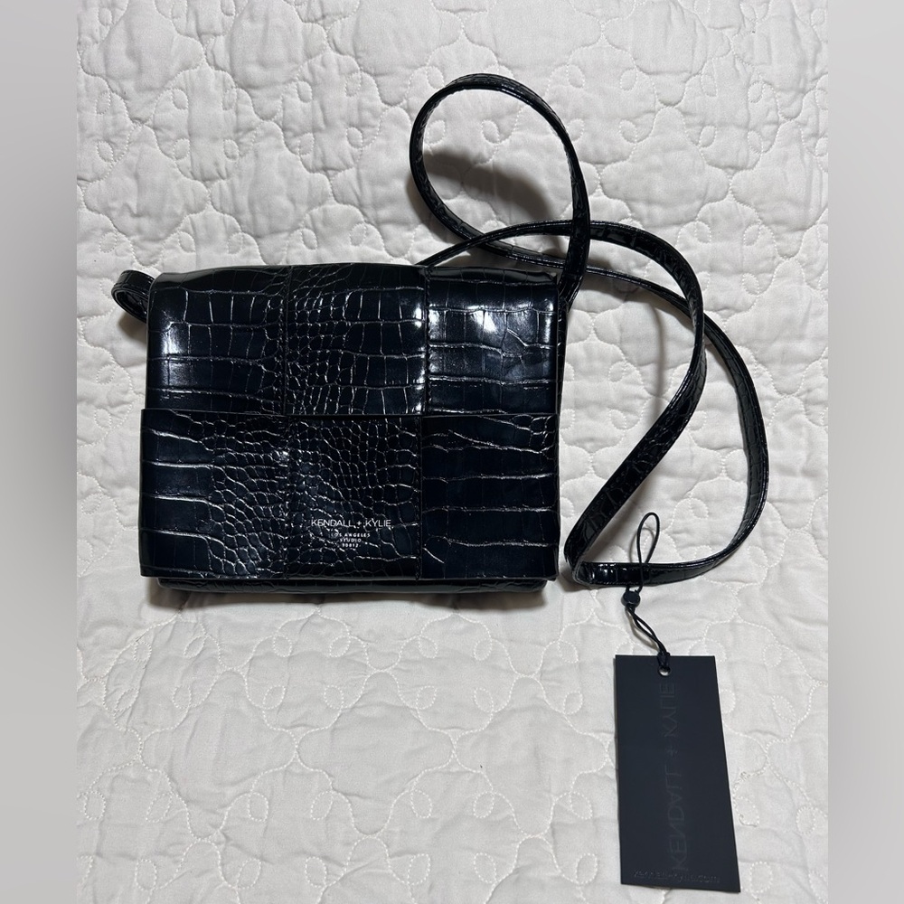Kendall + Kylie Black Crossbody Bag Purse NWT